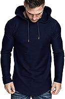 Vista 4 de Moderna sudadera deportiva de vellón con capucha, para hombres, jersey de lana unicolor sin botones.