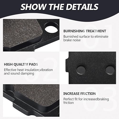 Miniatura 5 de 400EX Banshee 350 Pastillas de freno para Honda TRX400EX TRX 400EX 1999-2009, TRX300EX TRX 300EX 1993-2009, para Yamaha Banshee YFZ350 YFZ 350