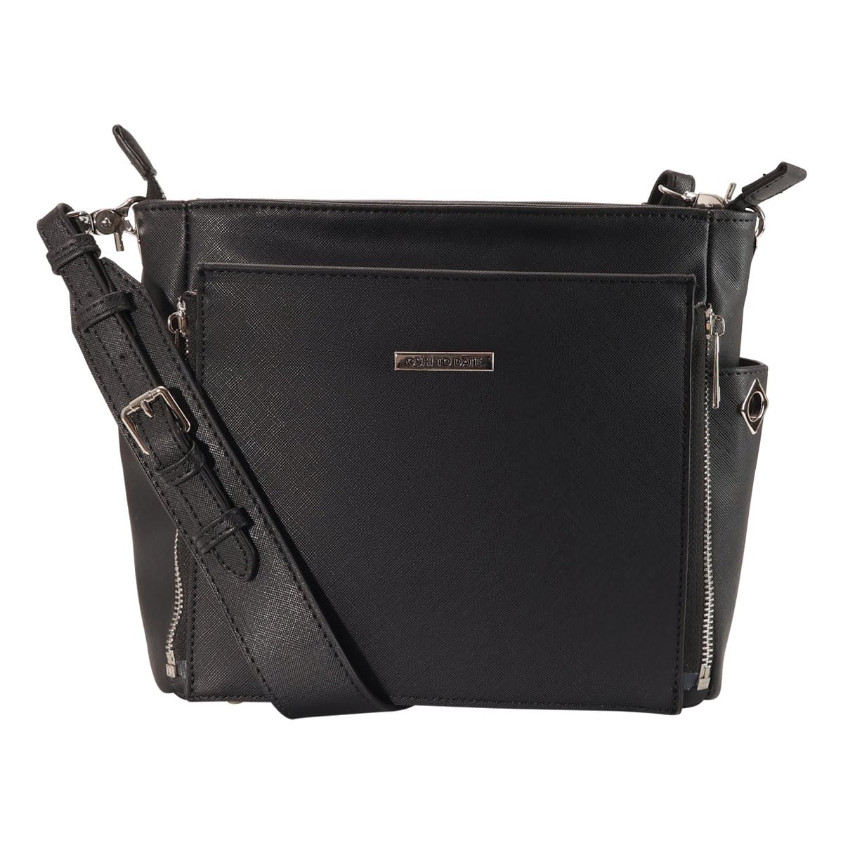 Reara GF21201 Square 2-Way Shoulder Bag, Storage Surface, Rotating Shoulder Bag, 2-Way - pankish black