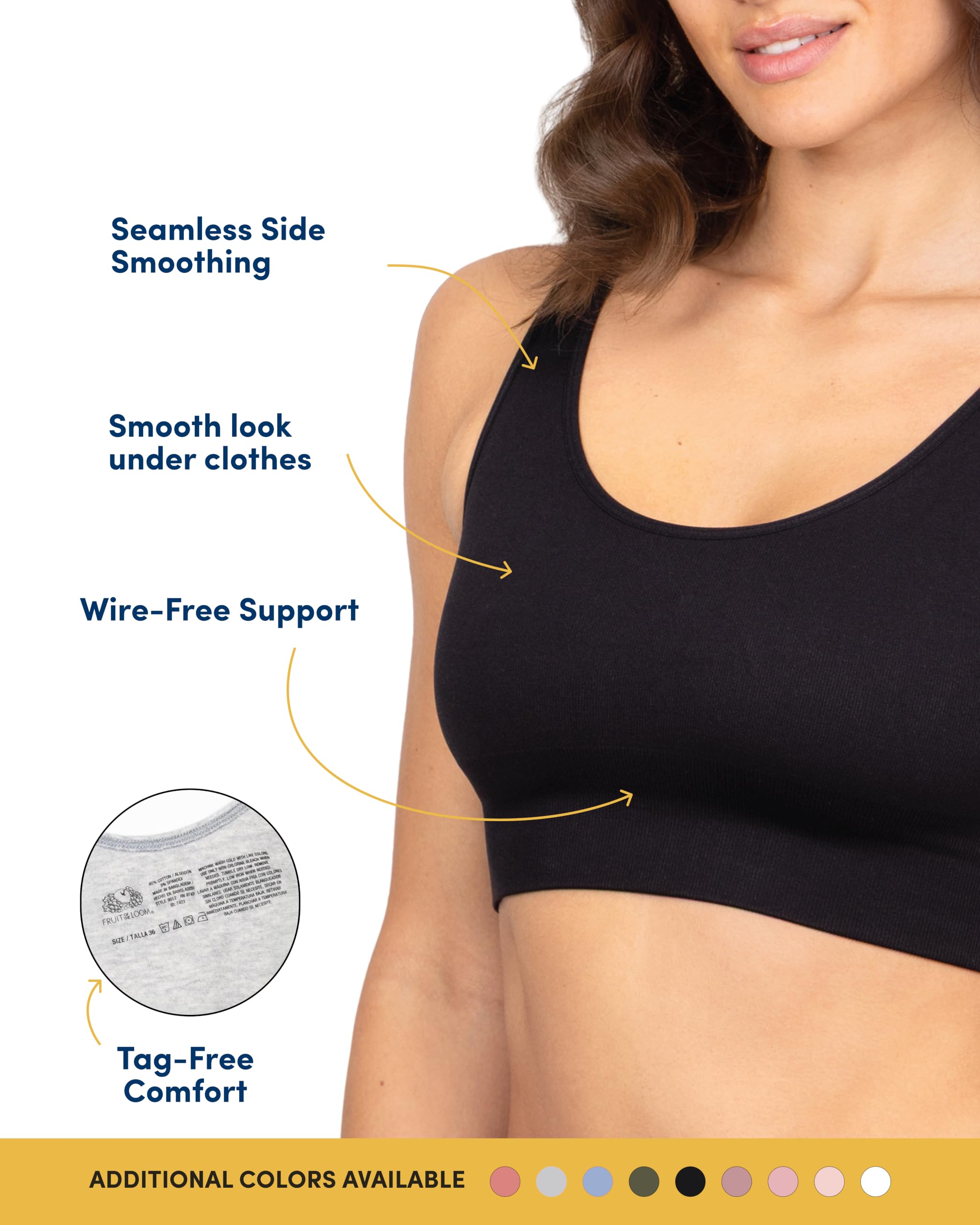 Fruit of the Loom Damen Sport-BH (3er Pack)