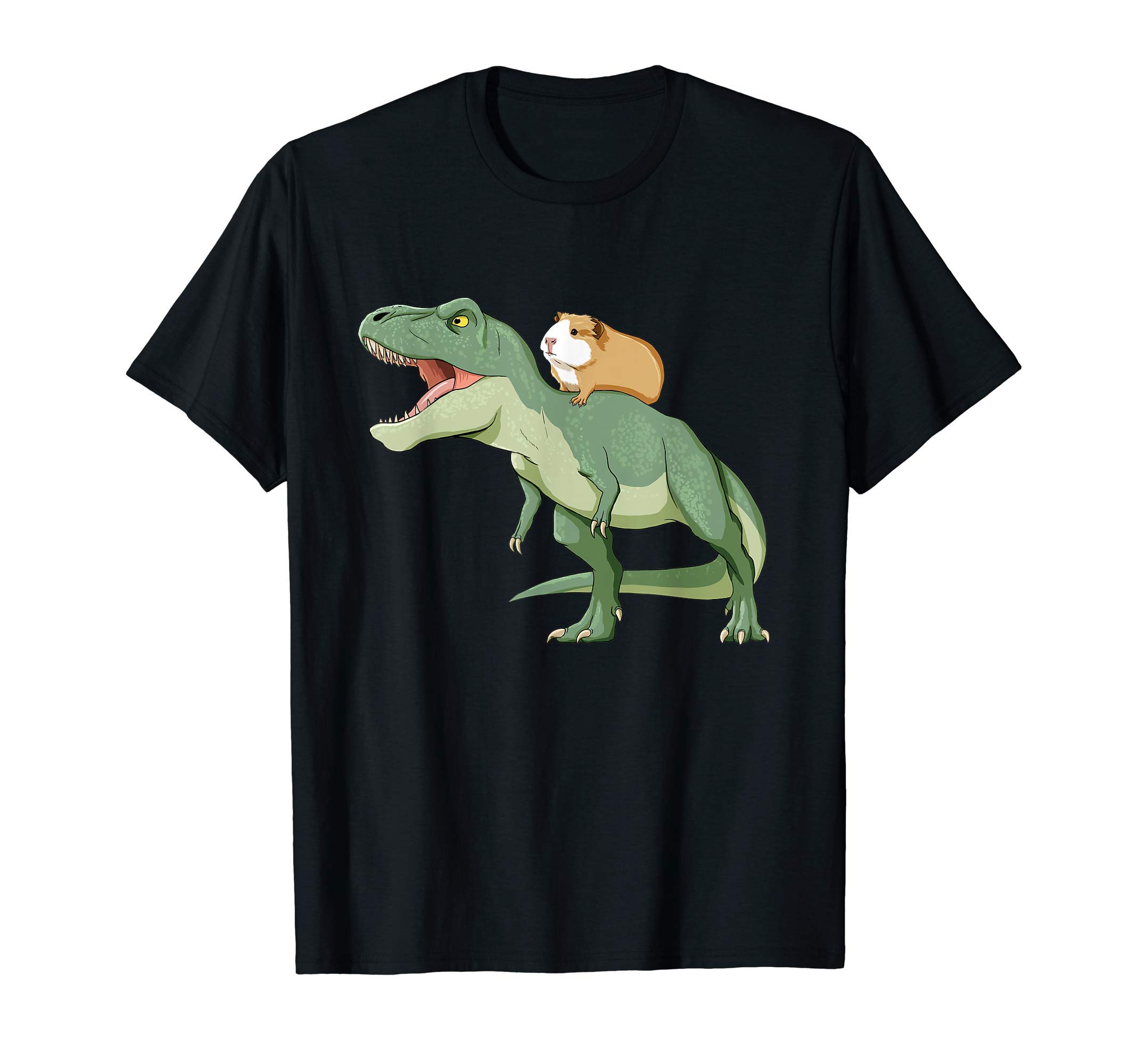 Guinea Pig GiftsFunny Guinea Pig Riding T Rex Dinosaur T-ShirtOEKO-TEX STANDARD 100