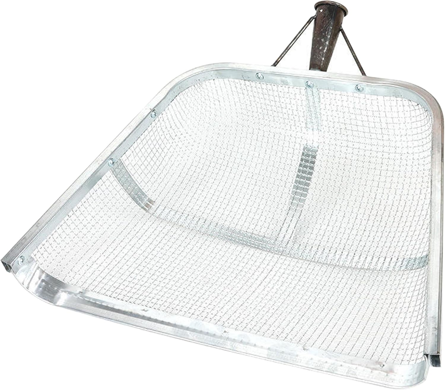Sifting Shovel Stainless Steel Soil Sifter for Gardening 17.5x14.6 Inch Sand Shovel with 4mm Mesh for Efficient Sand Soil and Grain Filtering.
