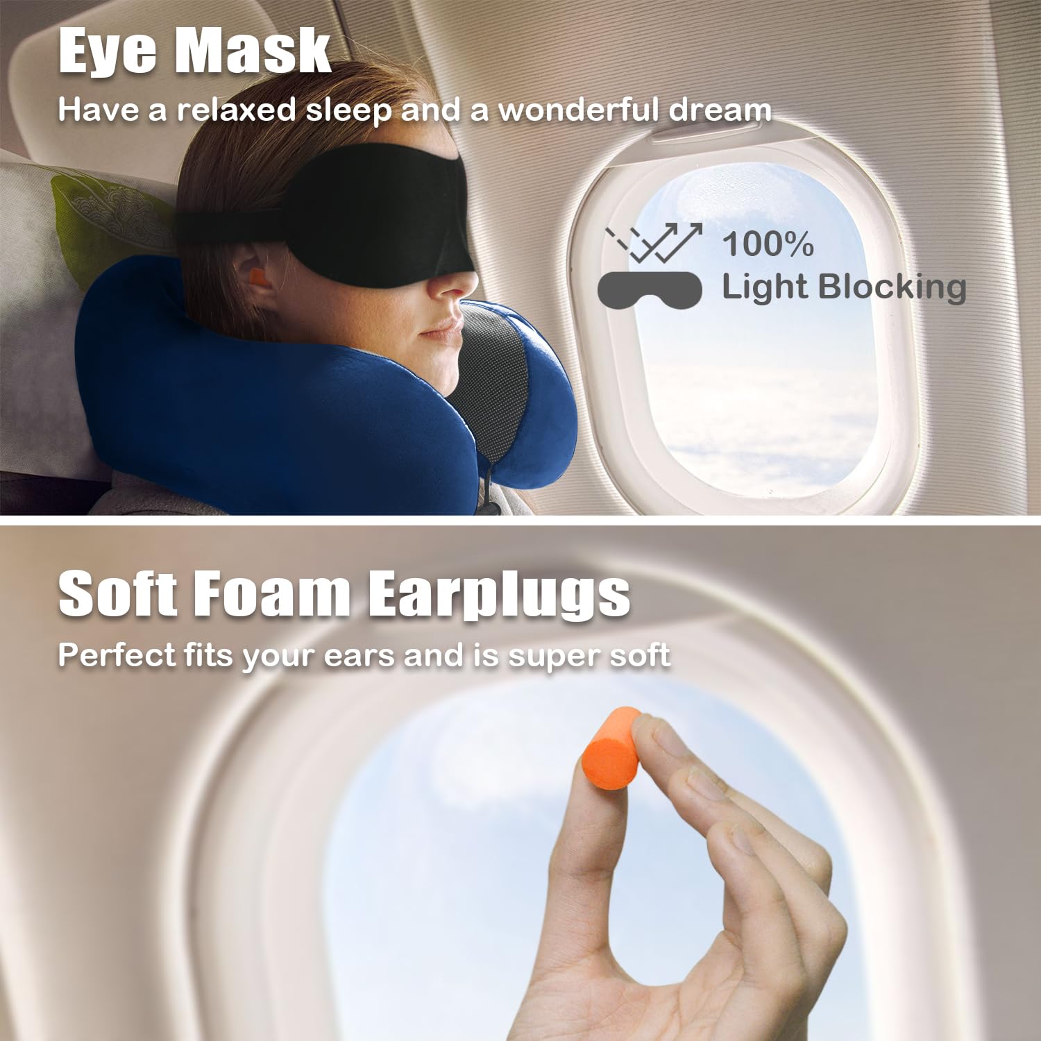 Travel Pillow, Memory Foam Neck Pillow For Traveling, U Shape