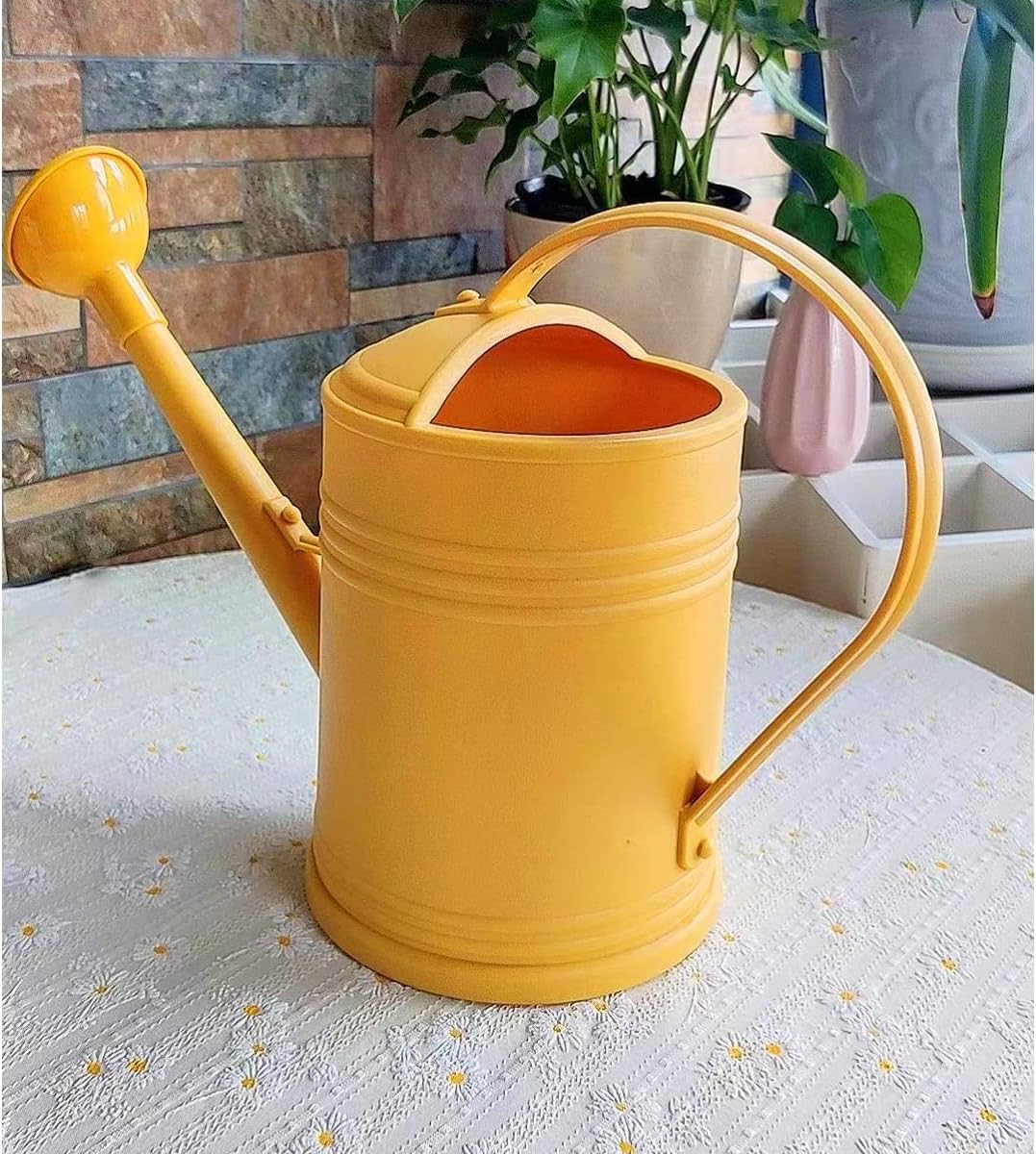 ロングスパウトプラントじょうろ 1/2ガロン 小型プラスチック屋内植物じょうろ 屋外植物 観葉植物 盆栽じょうろ 屋外 植物用水やり