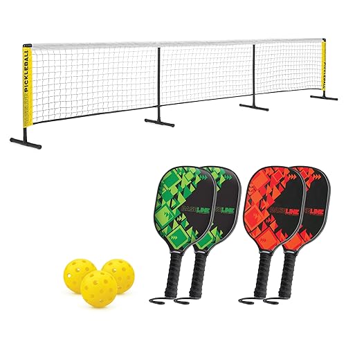 Baseline Pickleball Paddles Set, FSC Wooden Rackets with Accessories, Premium