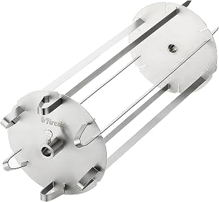 TURBRO Universal Grill Rotisserie Skewer Set, 304 Stainless Steel, Fits 1/2” or 3/8" Hexagon, 3/8" or 5/16" Square Spit Rods, Compatible with Most Grills, for Outdoor BBQ and Gatherings