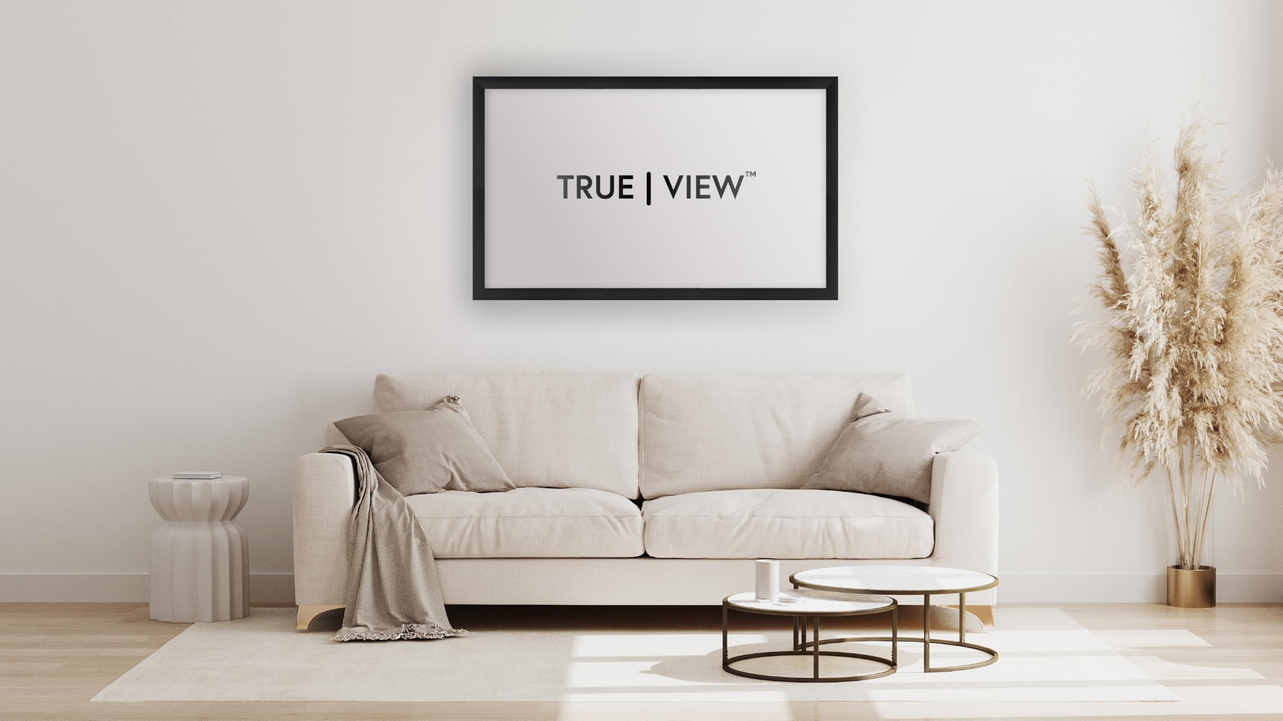 TrueView Bilderrahmen 80x121 cm Schwarz Matt | Größen wählbar | Acrylglas | MDF Rahmen für Fotos, Bilder und Zertifikate | Fotorahmen für Arbeitszimmer, Wohnzimmer, Schlafzimmer