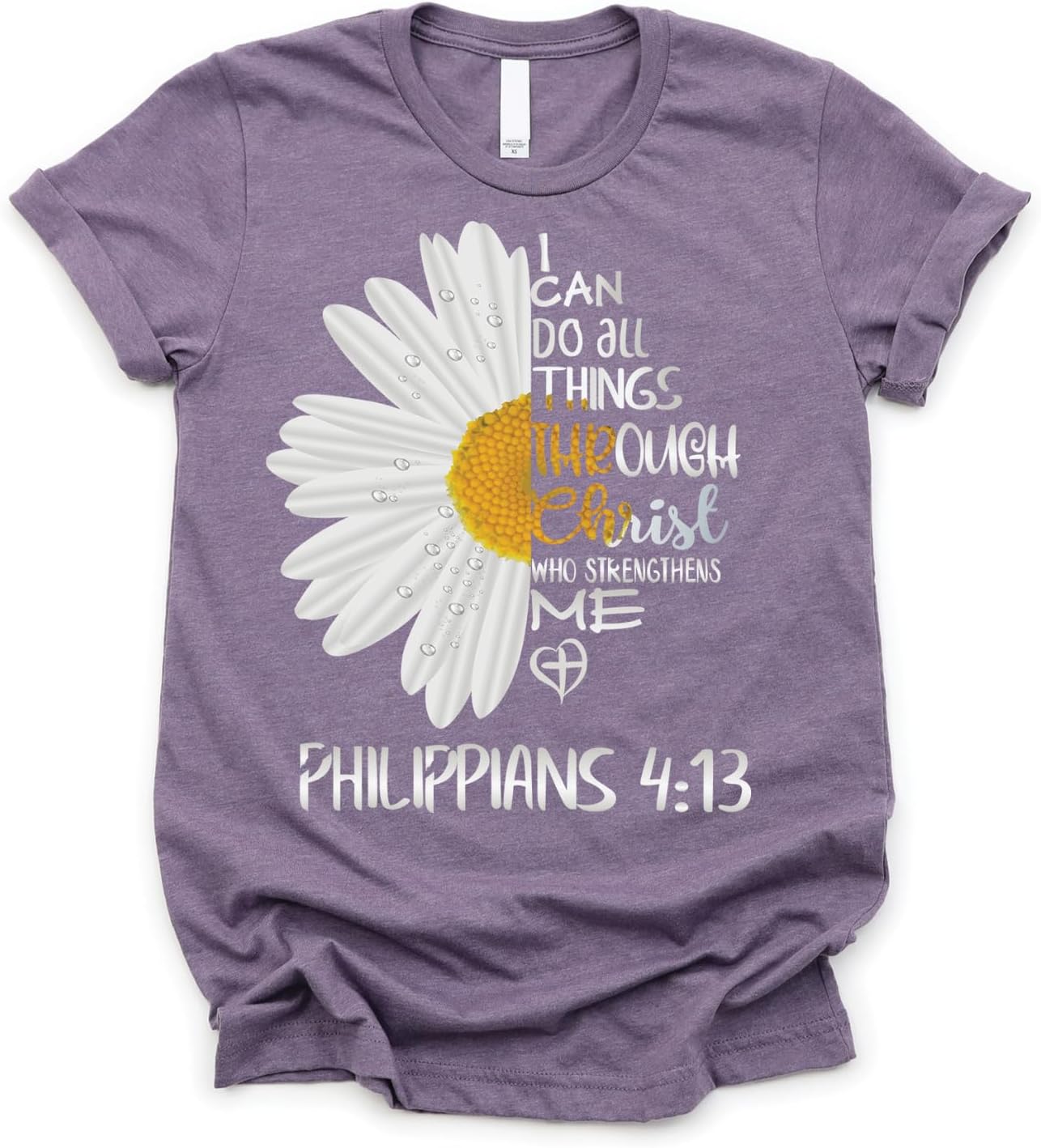 Love in FaithChristian Shirts for Women | I Can Do All Things Daisy | Faith Shirts for Women โ Christian T Shirts