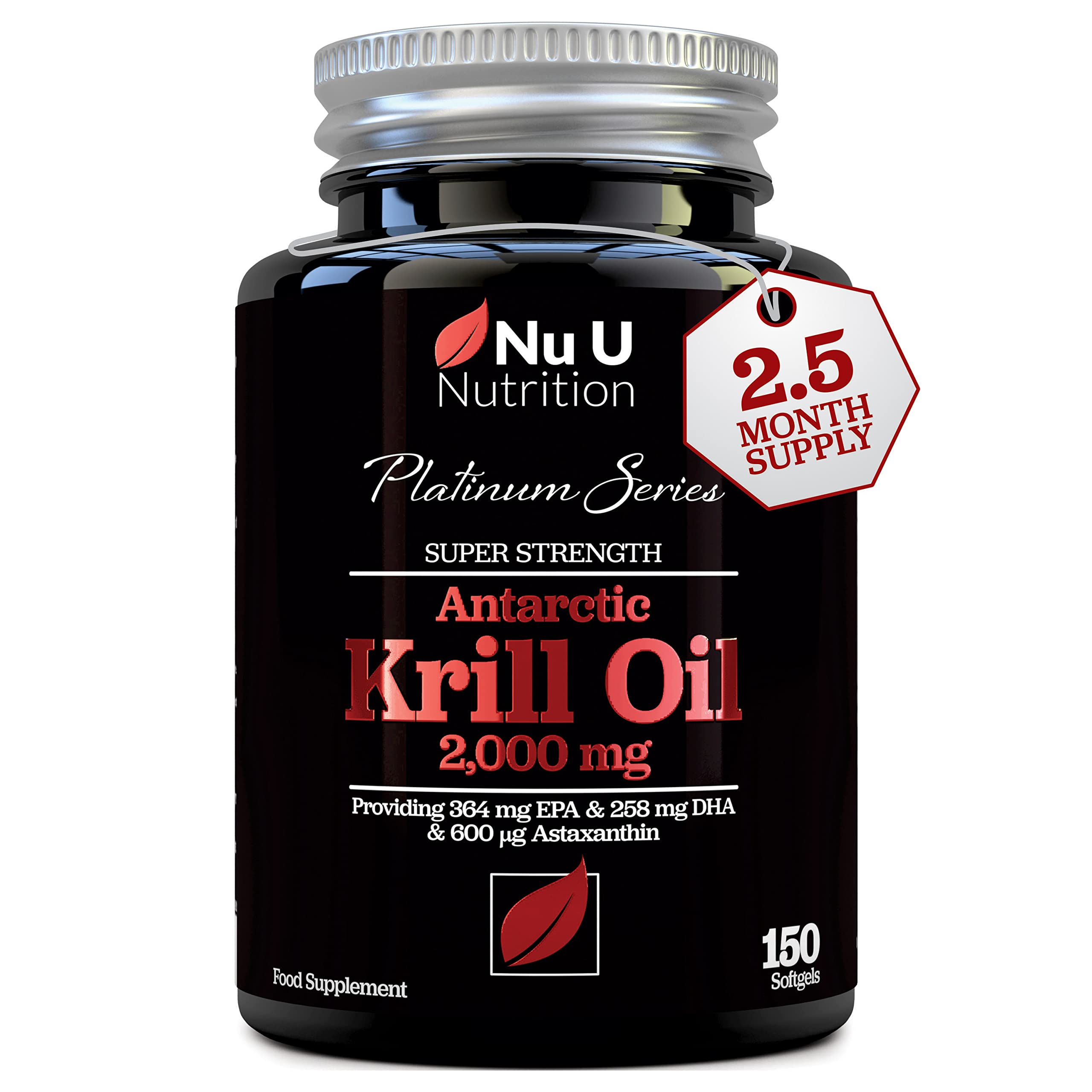 Buy Antarctic Krill Oil 2000mg 150 High Strength Softgel s Omega 3