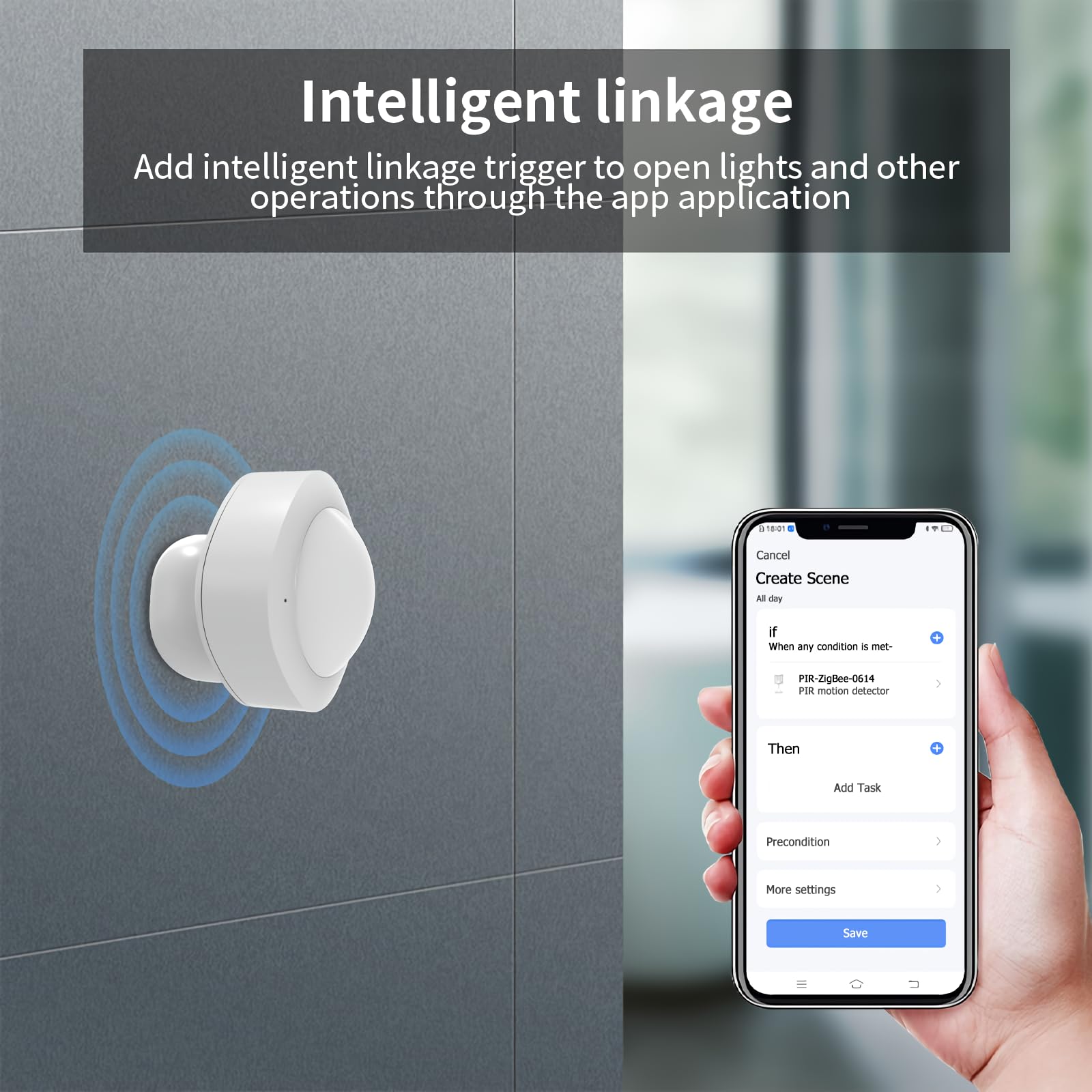 Zigbee 3.0 ludzki czujnik obecności, czujnik ruchu 360° PIR Bluetooth, radar mikrofalowy 2,4 GHz, wymaga koncentratora Zigbee, kompatybilny z Alexa, Smart Life, Tuya, Intelligence Inside