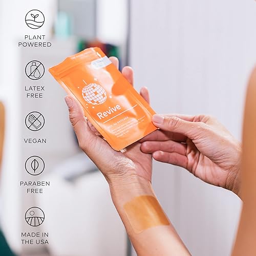 Miniatura 4 de The Good Patch Revive Patch - Rebota después de una noche de salida - Parche de bienestar alimentado por plantas - 15 mg de extracto de cáñamo y DHM