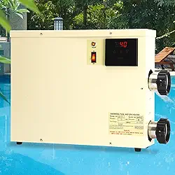 Aquecedor de piscina 11KW 240V para piscina acima do solo, aquecedor elétrico de piscina com tela sensível ao toque, termostato de banheira de hidromassagem para spa, banheira, piscina acima do solo