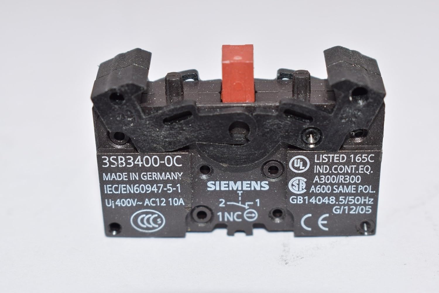 Siemens, 3SB3400-0C, 1nc Contact Block Screw Term: Amazon.com ...