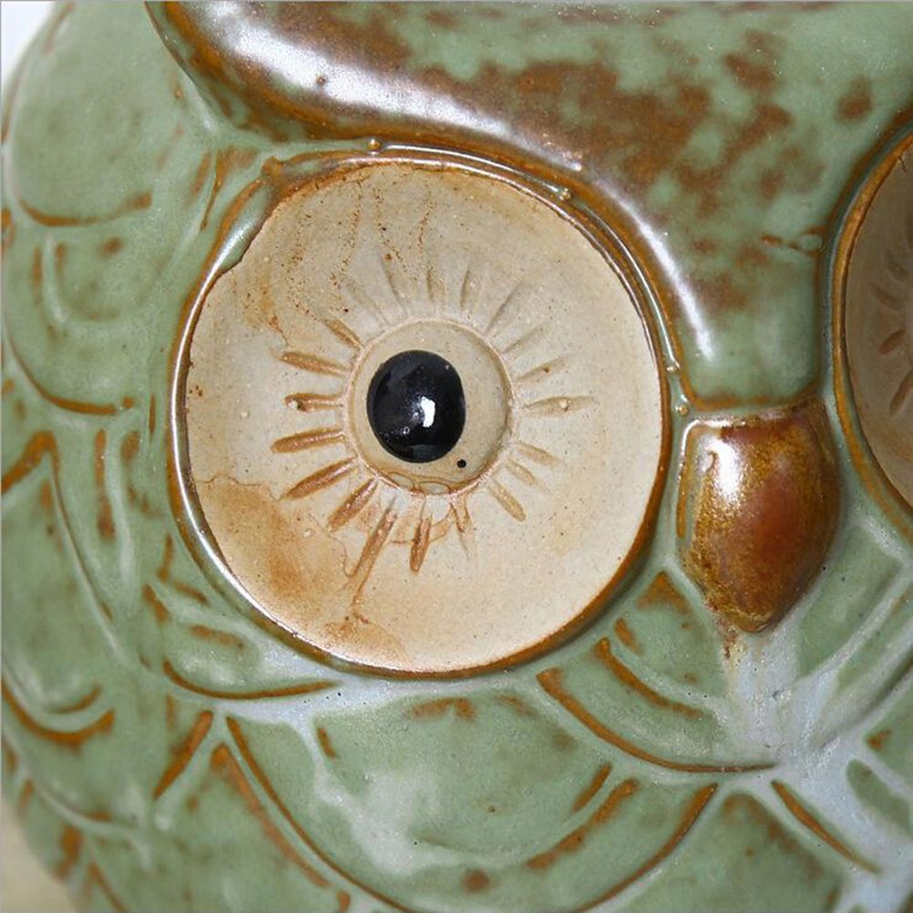 VORCOOL - Vaso da fiori a forma di gufo, in ceramica