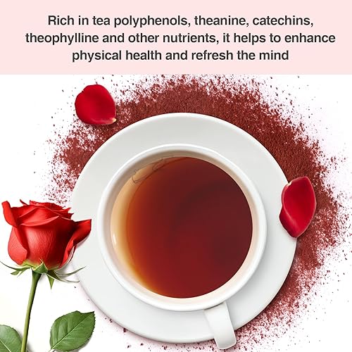 Miniatura 3 de Taiping HK Rose Instant Black Tea Classic, 100% hojas de té, 10 paquetes de una sola porción sin azúcar, sin aditivos sobre la marcha para viajes,