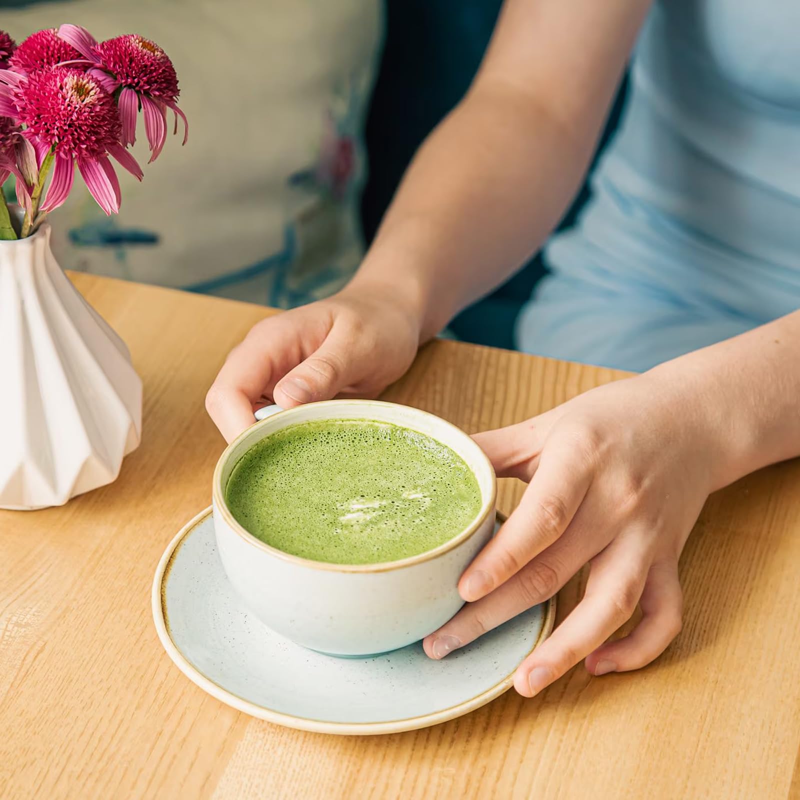 Set Matcha - giapponese completo con Frusta Matcha in bambù cucchiaio ciotola e supporto per frusta Perfetto per una cerimonia del tè tradizionale Matcha Kit ideale per la preparazione del tè matcha