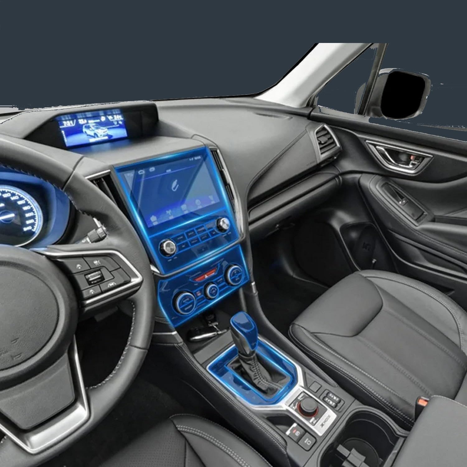 Film protection coffre et console Subaru Forester 2019 voyage en famille