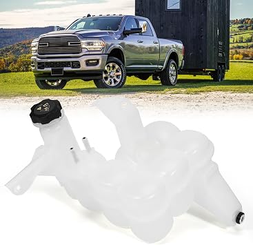 Coolant Reservoir 603-839, Coolant Tank Fits for 2013-2018 Dodge Ram 2500/3500/4500/5500 6.7L Cummins Coolant Reservoir - Replace 68166475AB 68166475AC Expansion Reservoir w/Cap