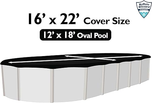 Miniatura 4 de Buffalo Blizzard - Funda reversible de invierno para piscinas ovaladas sobre el suelo