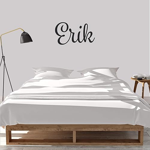 Adhesivo de pared de vinilo con nombre o frase personalizado en varias fuentes y tamaños, nombre de niño, habitación de guardería infantil,