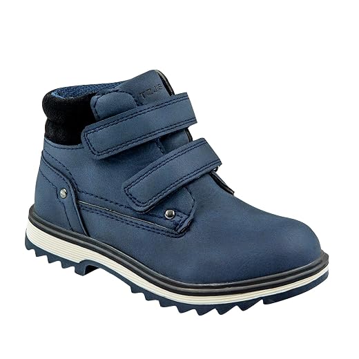 TZJS Kids' Hiking Work Boots for Boys Girls, Waterproof Outdoor Ankle Boots with Hook and Loop