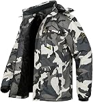 Men's Winter Ski Jacket Warm Fleece Waterproof Outdoor Mountain Hiking Windbreaker Hooded Snow Rain Coat