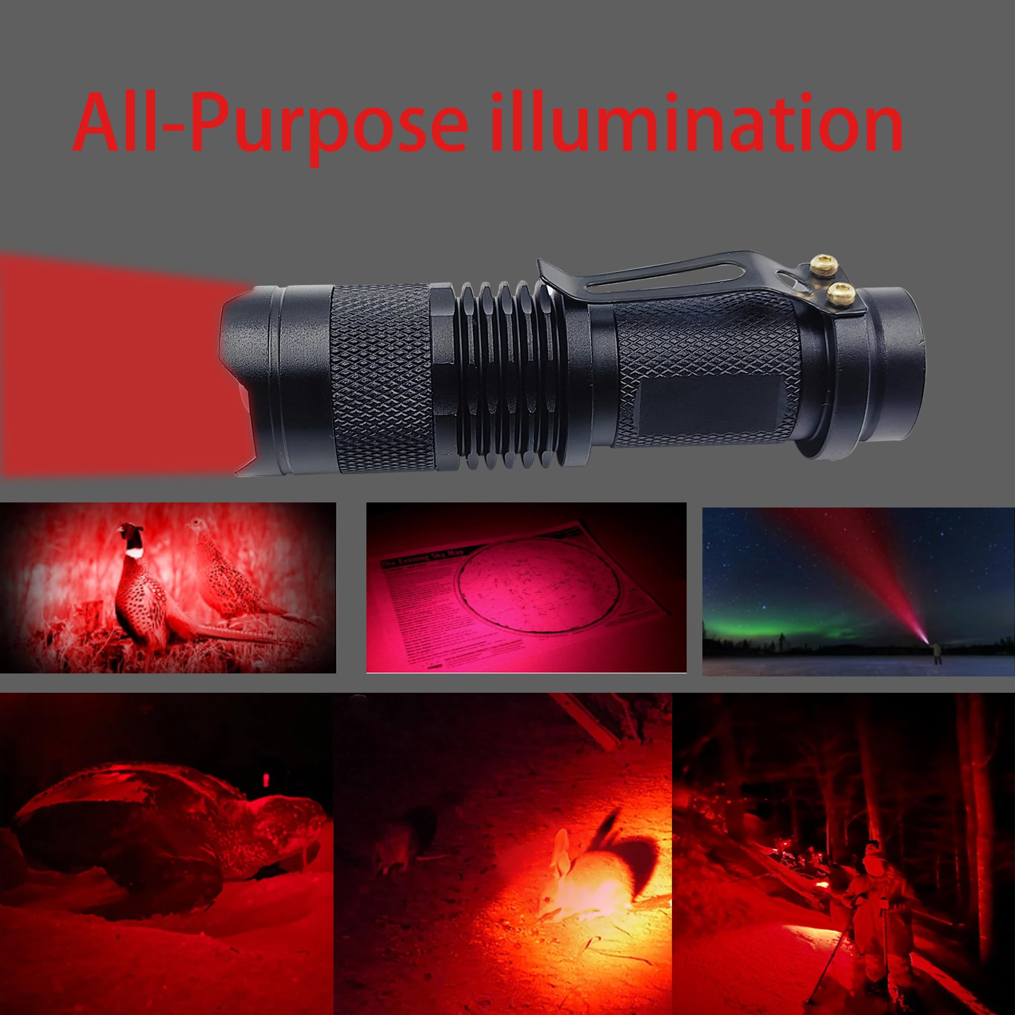 Black Light Flashlights MODOAO 3-Color Tactical Flashlight Set - Red ...