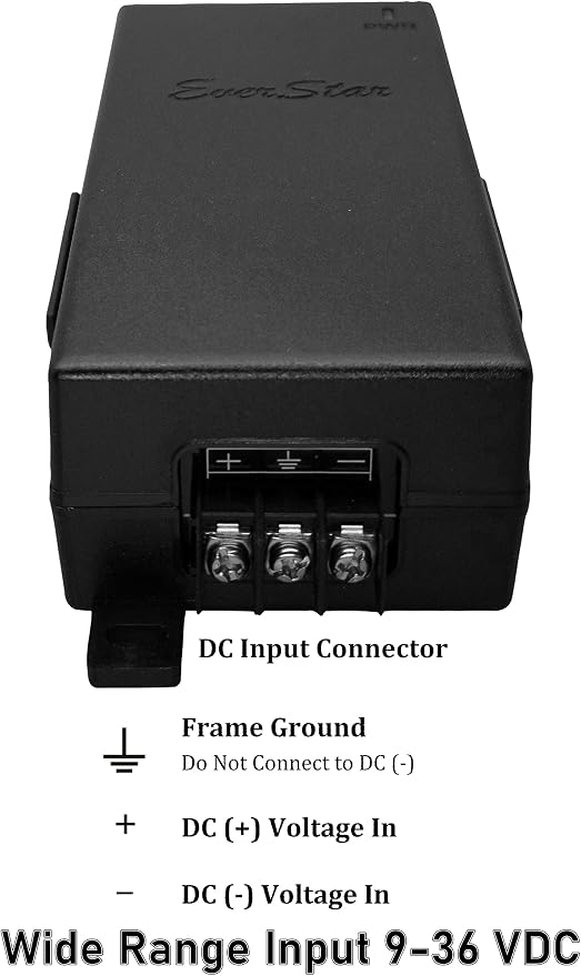 Inyector PoE+ EverStar iPoE-35W56GDW-at 35W Gigabit miniatura 2