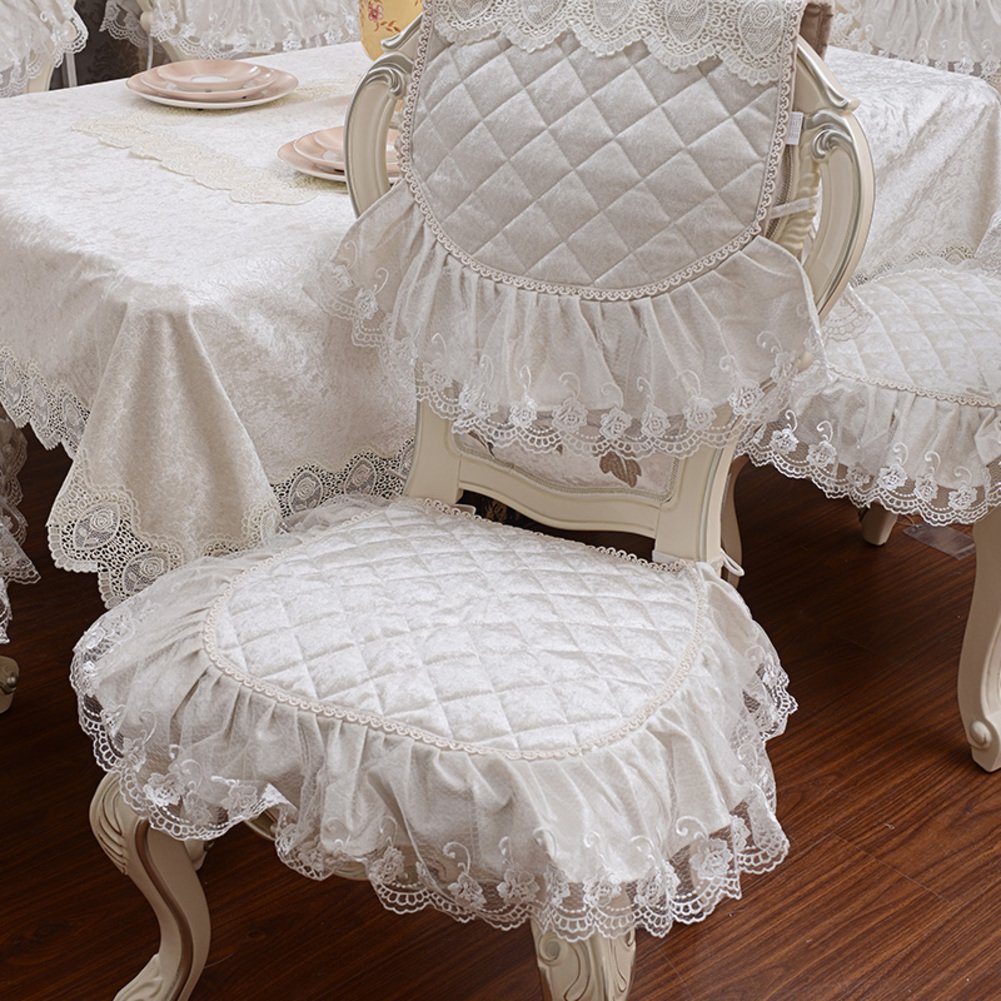 Chaise de salle pour soulager l'assise rigide avec coussin dentelle 43x45cm