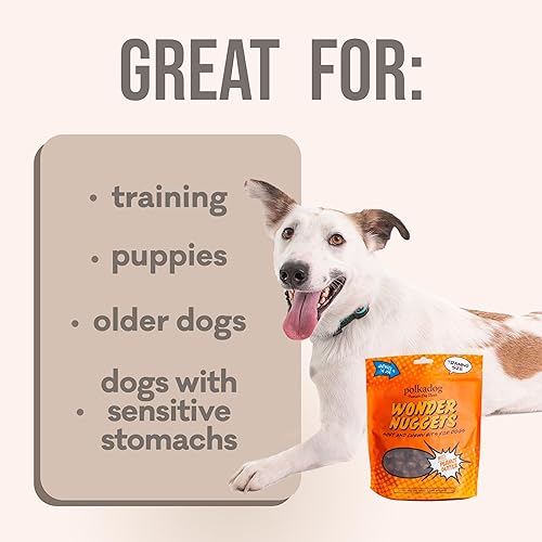 Miniatura 6 de Polkadog Peanut Butter Wonder Nuggets - Golosinas para perros veganas, totalmente naturales para entrenamiento de mascotas, aperitivos saludables y