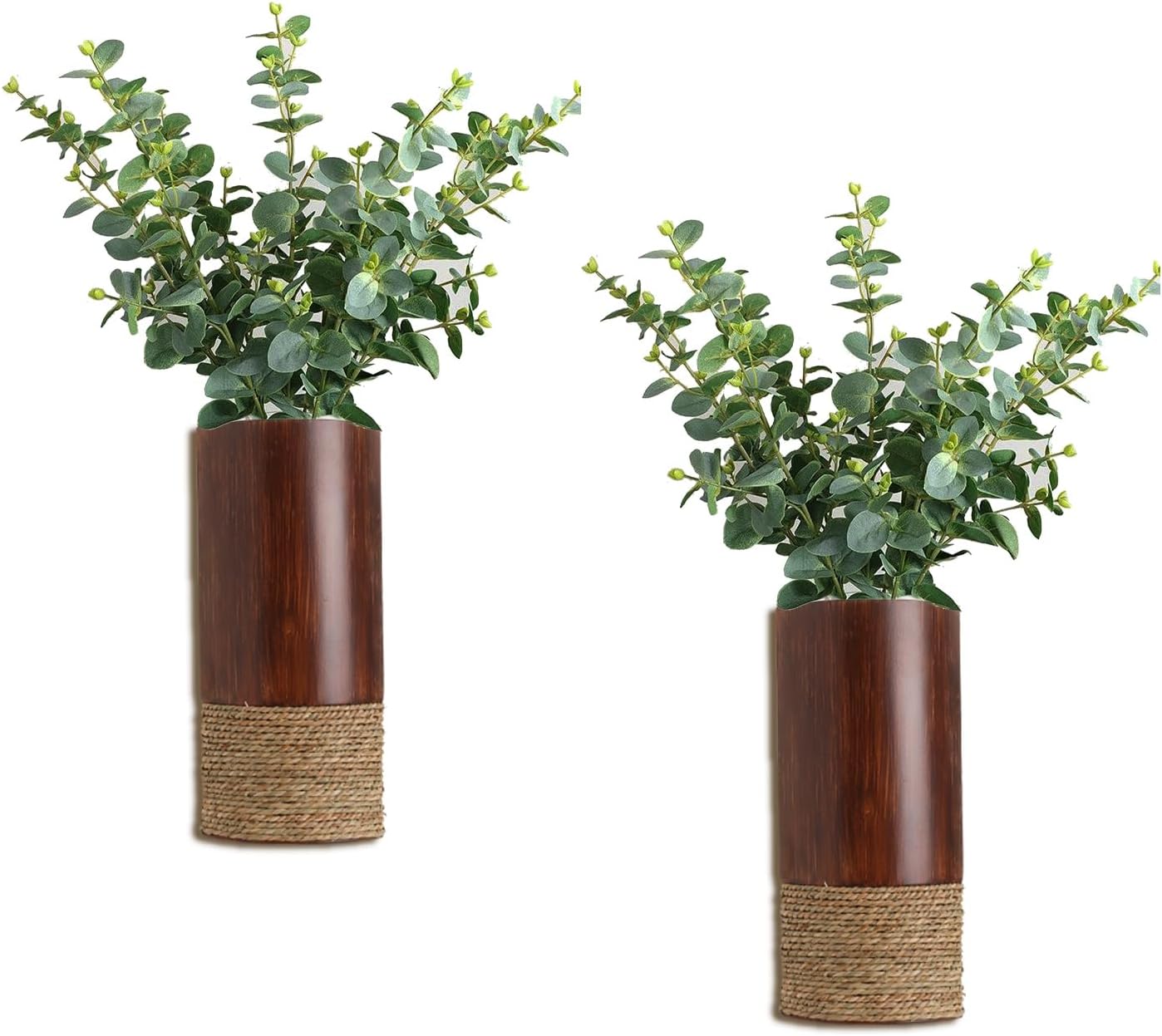 2 Pack Metal Wall Planter,Rustic Farmhouse Wall Vase for Flowers(No Artificial Flowers Included), Farmhouse Decor Hanging Vases,Boho Home Decor for Living Room,Entrance,Hallway,Dining Room,Bedroom