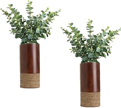 2 Pack Metal Wall Planter,Rustic Farmhouse Wall Vase for FlowersNo Artificial Flowers Included, Farmhouse Decor Hanging Vases,Boho Home Decor for Living Room,Entrance,Hallway,Dining Room,Bedroom
