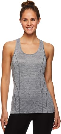 Reebok Womens Racerback Tank Top, Grey, Large
