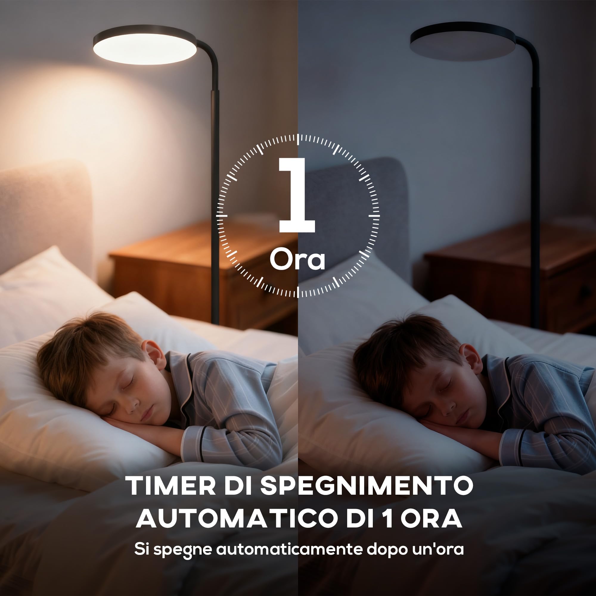 HOMCOM 30W Lampada da Terra Salotto, 2800LM LED Dimmerabile Luminosa Piantana Lampada da Terra con Telecomando Magnetico, Testa Girevole 350°, 3000K-6500K Piantana Lettura per Soggiorno Letto Ufficio