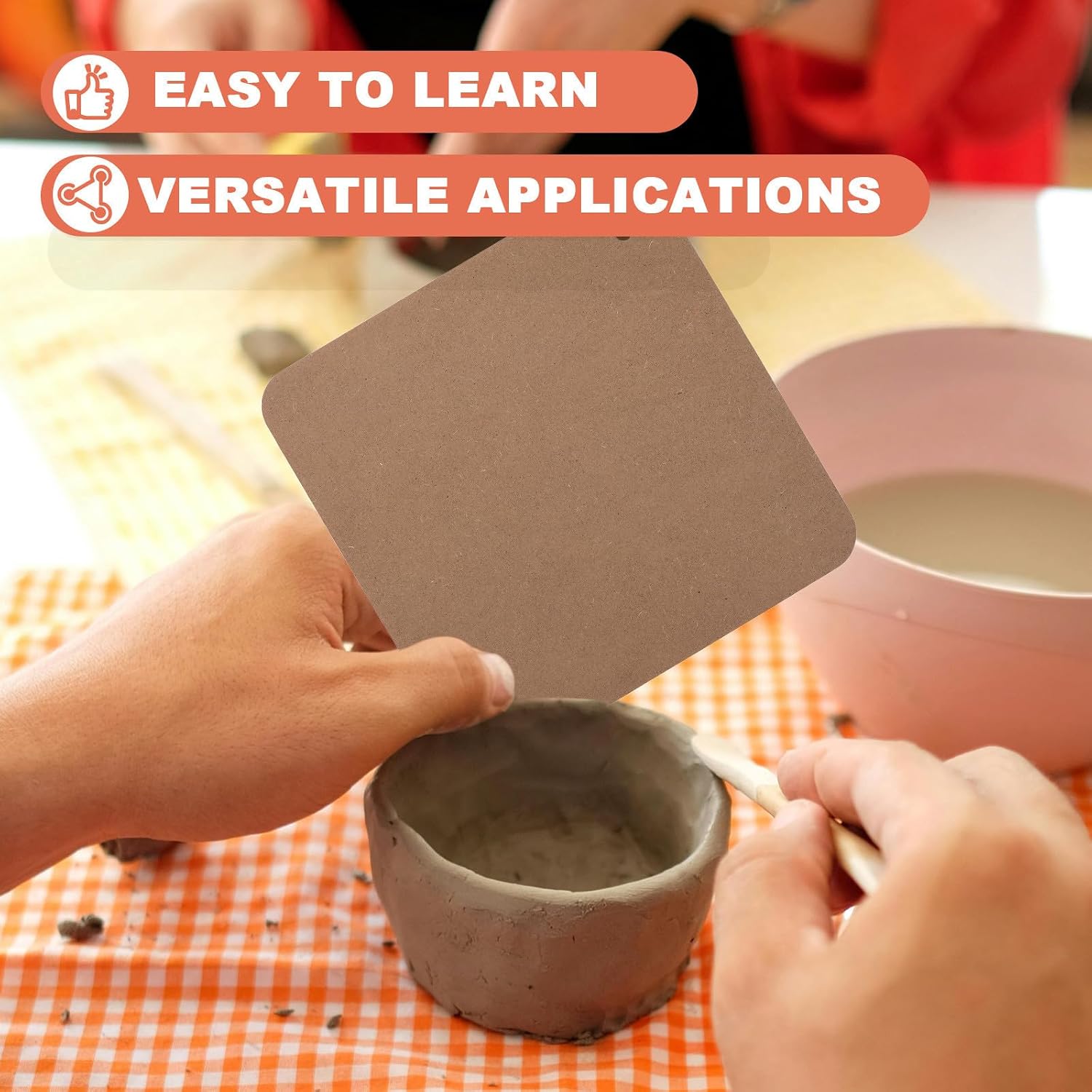 Pottery Clay Drying Board for Beginners, 12 Inch Thick Bat Set