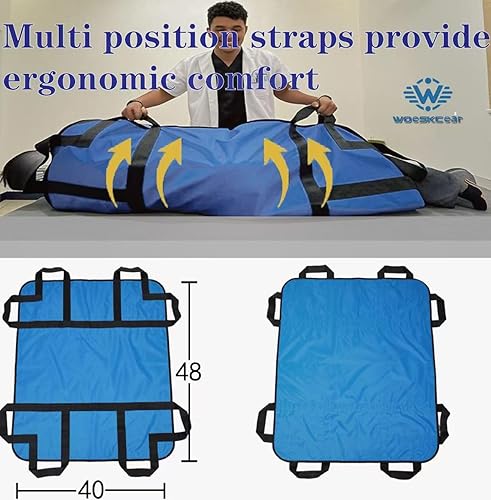 Miniatura 2 de Almohadillas de cama con asas, almohadillas de transferencia para ancianos, asistente de ayuda de hojas para levantamiento corporal, torneado,