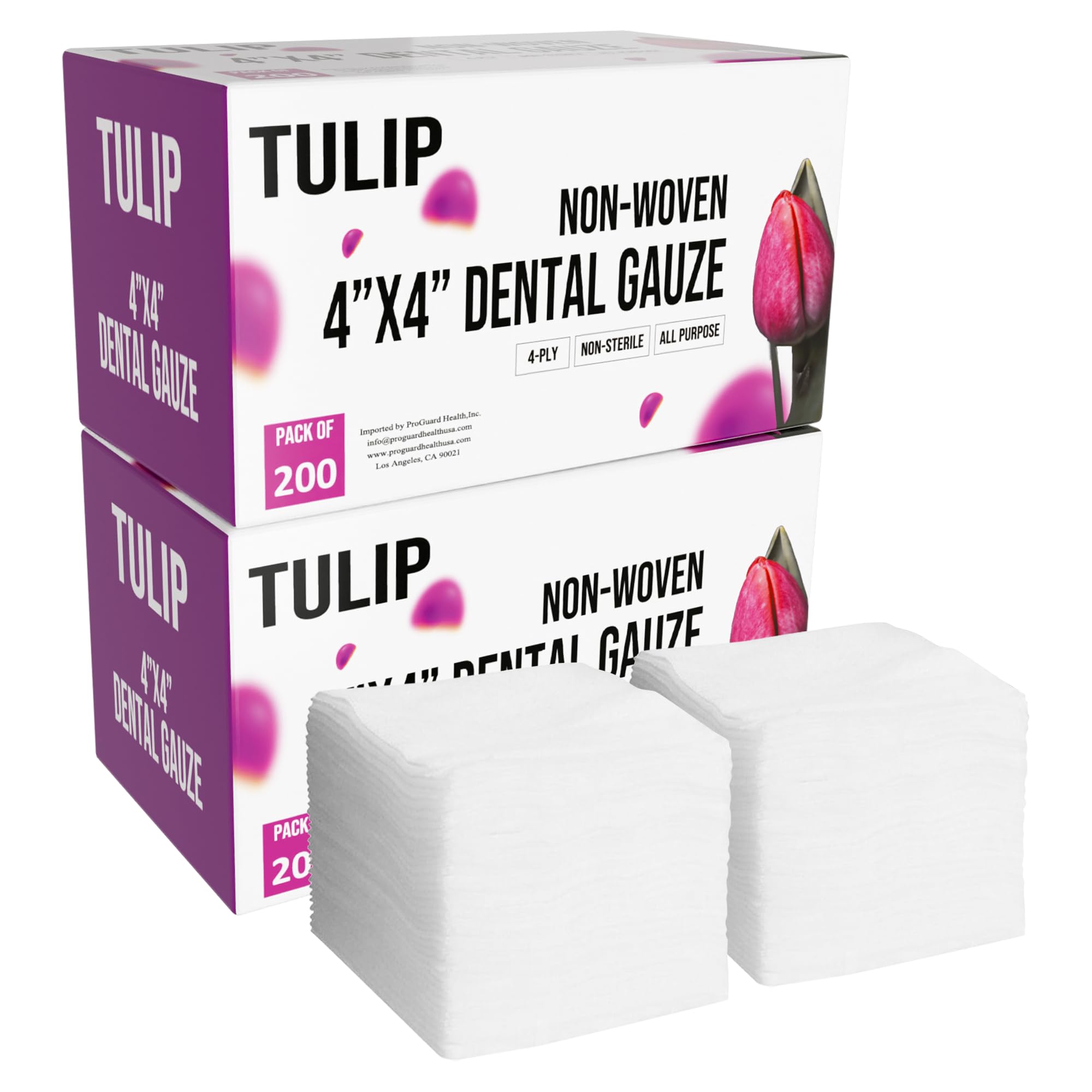 400 Gauze Pads 4x4-4-Ply Non Woven Gauze Sponges (Non Sterile)
