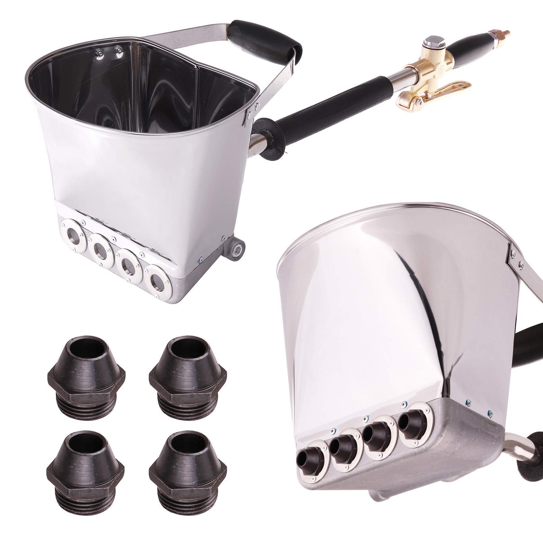 TC TECHNIC Pneumatyczny pistolet do natrysku cementu 4 l, metalowe dysze-fi 19 mm, ciężar 2,5 kg, w zestawie z dysze 11 mm i 9 mm, maszyna tynkarska, pistolet do tynkowania
