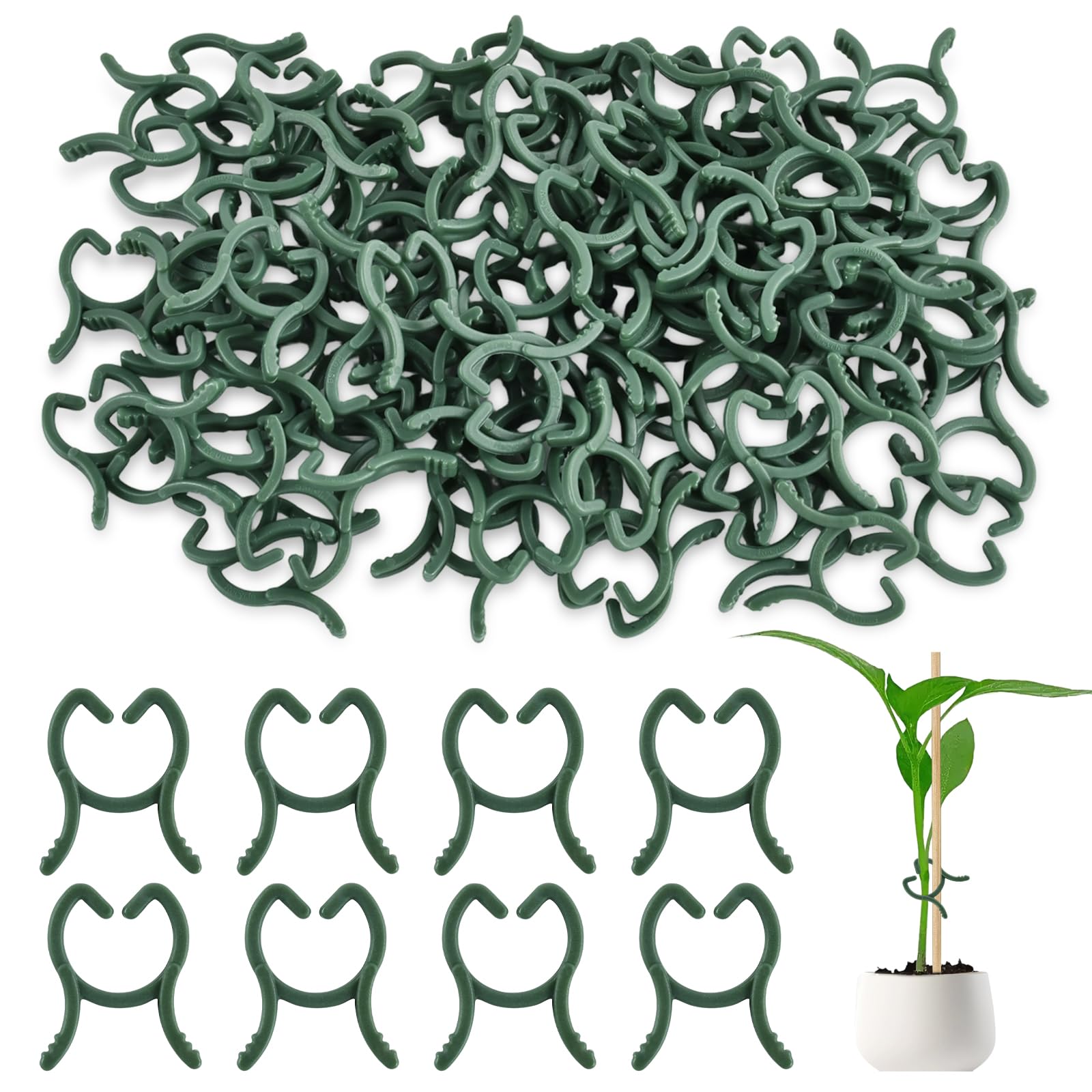 200 clips de support pour plantes