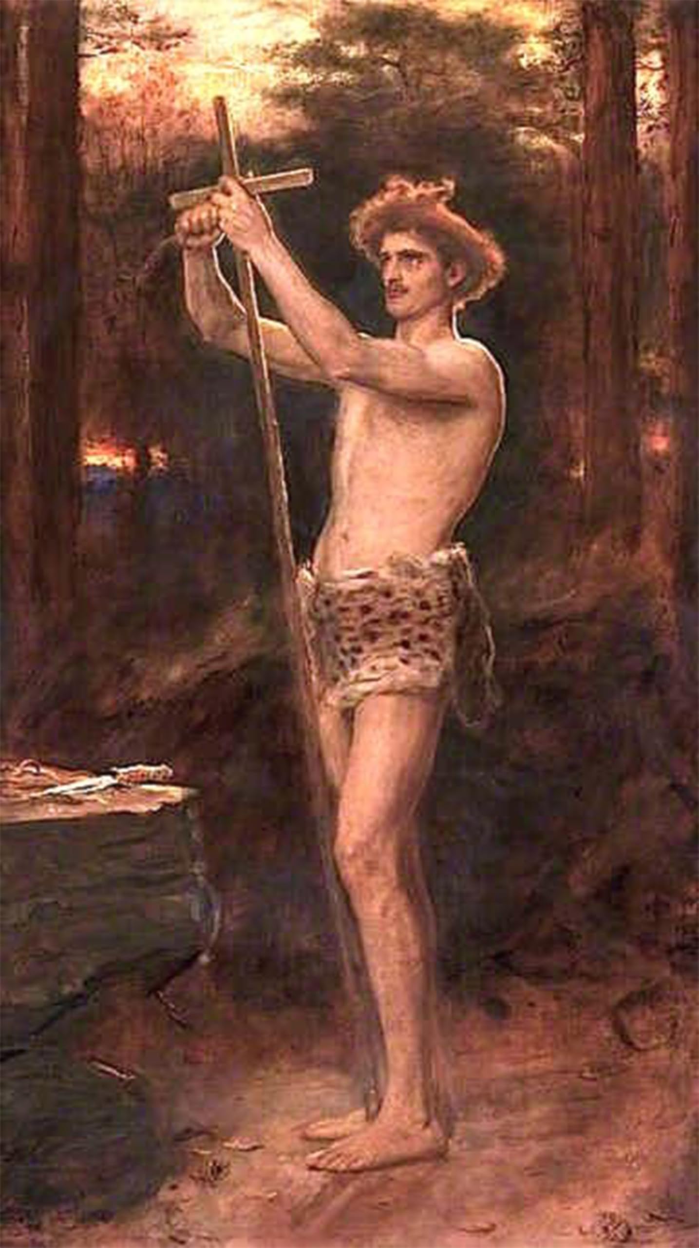 Lienzo il Precursore John Everett Millais para decorar despachos con pintura clásica 5