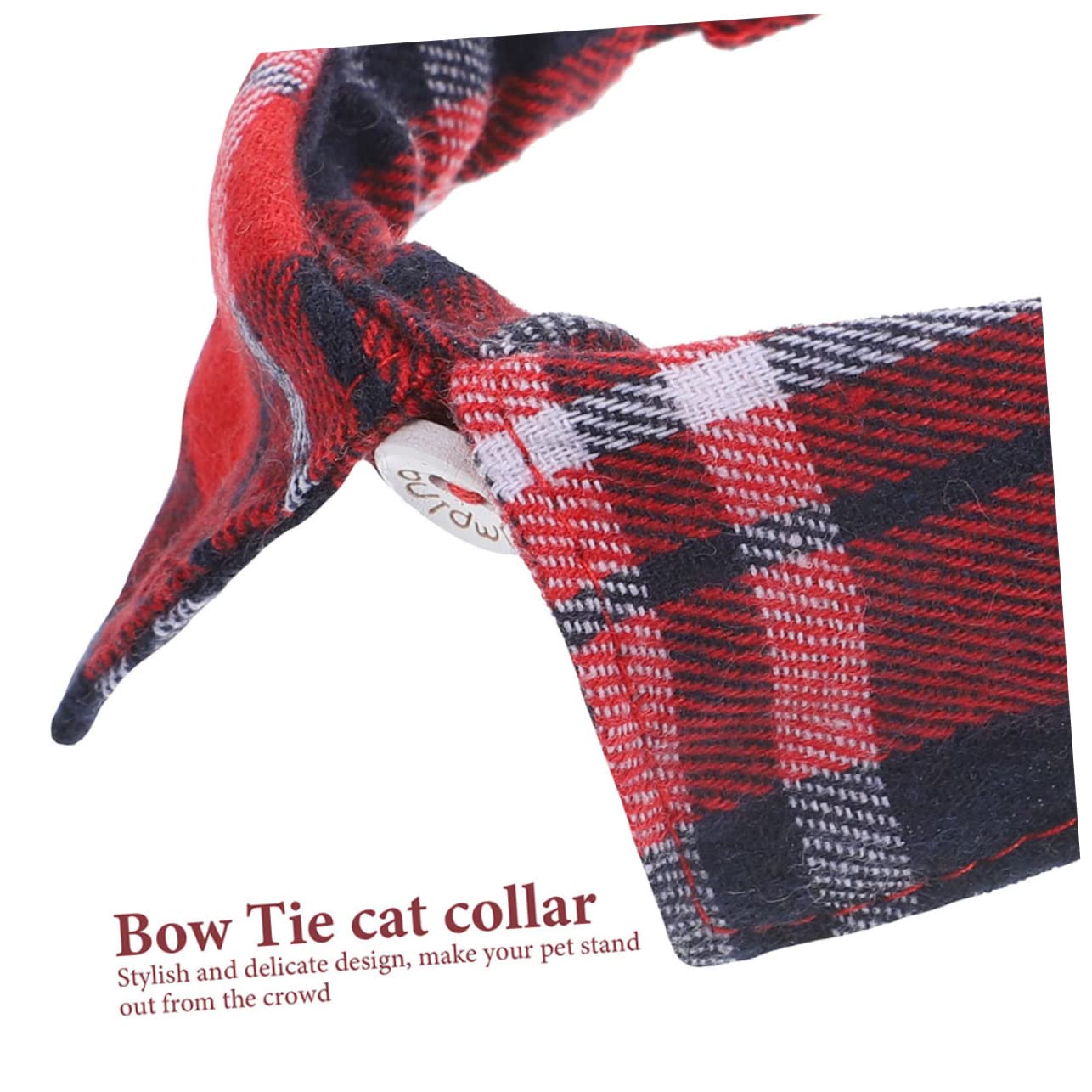 POPETPOP Lot De 5 Colliers pour Animaux De Compagnie Mignons À Carreaux avec Clochette Réglables en Matériau Respirant pour Chats Et Chiots 2 Pièces X 5