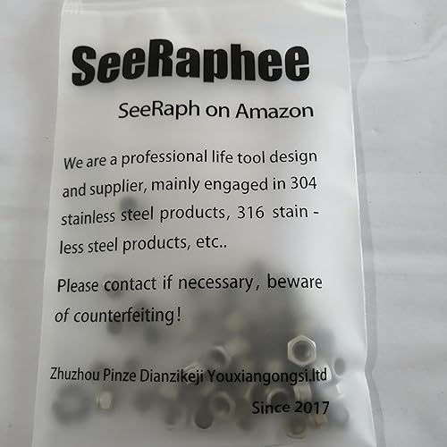 Miniatura 6 de Tuerca de bloqueo hexagonal métrica de acero inoxidable 304 M5 Inserto de nailon 50 unidades
