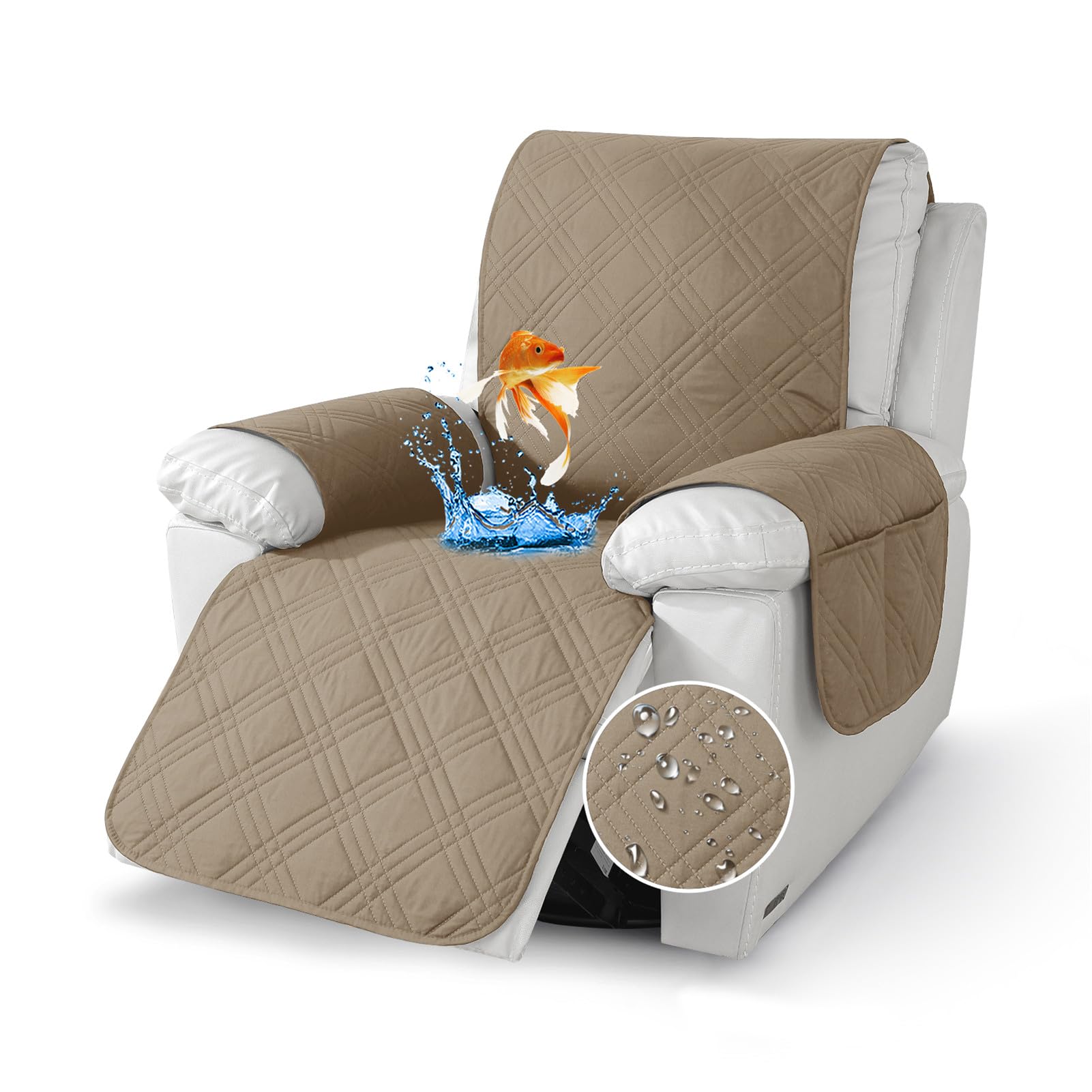 GYHH Recliner Chair Covers,Recliner Sofa Cover,Waterproof Anti Slip Armchair Covers,reclining Chair Cover, Recliner Furniture Protector for Kids, Pets