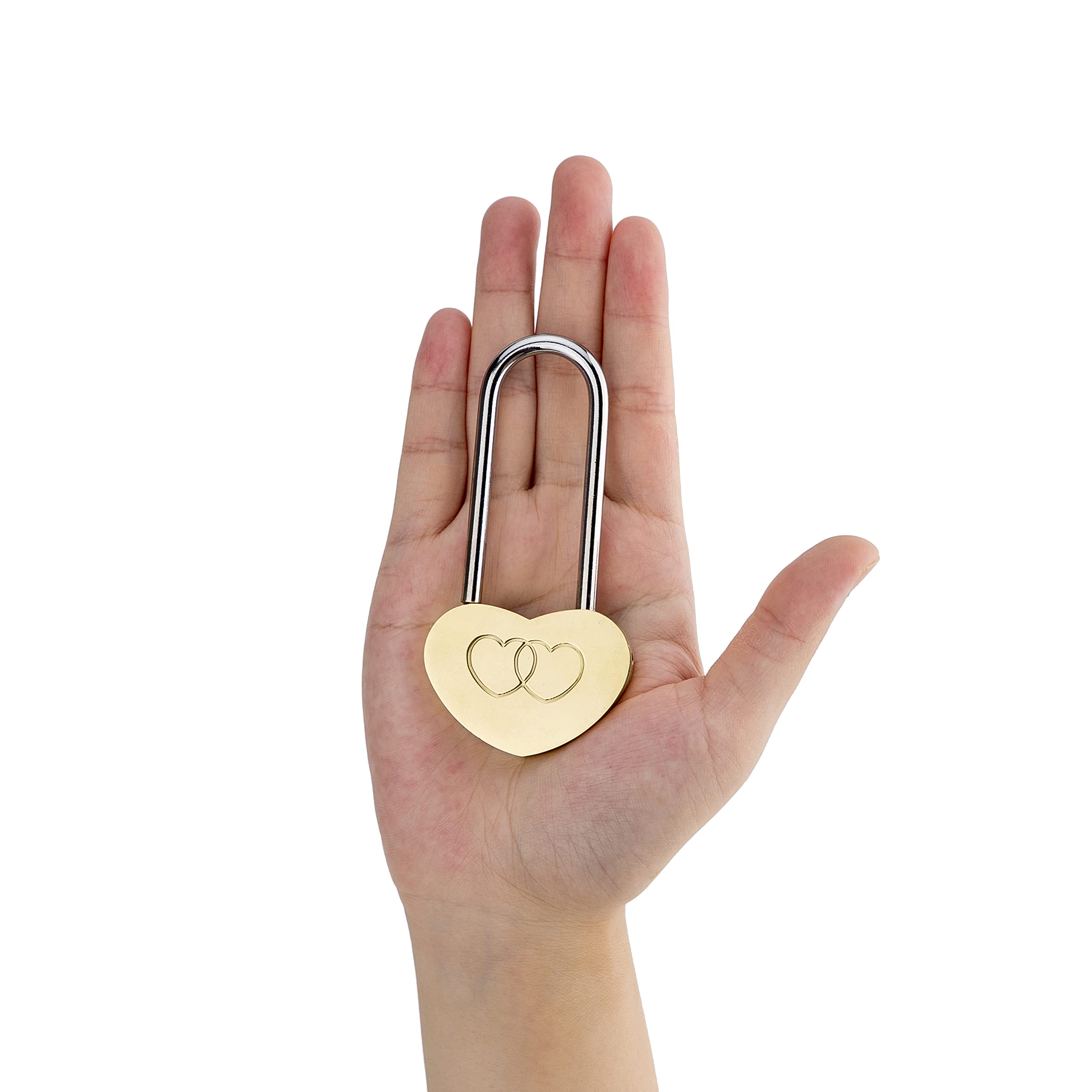 Engraved Heart Love Lock With Key - Travel Bridge Love Locks For Honeymoon, Wedding Anniversary, Gift For Wife, Paris Love Lock Bridge - View #10