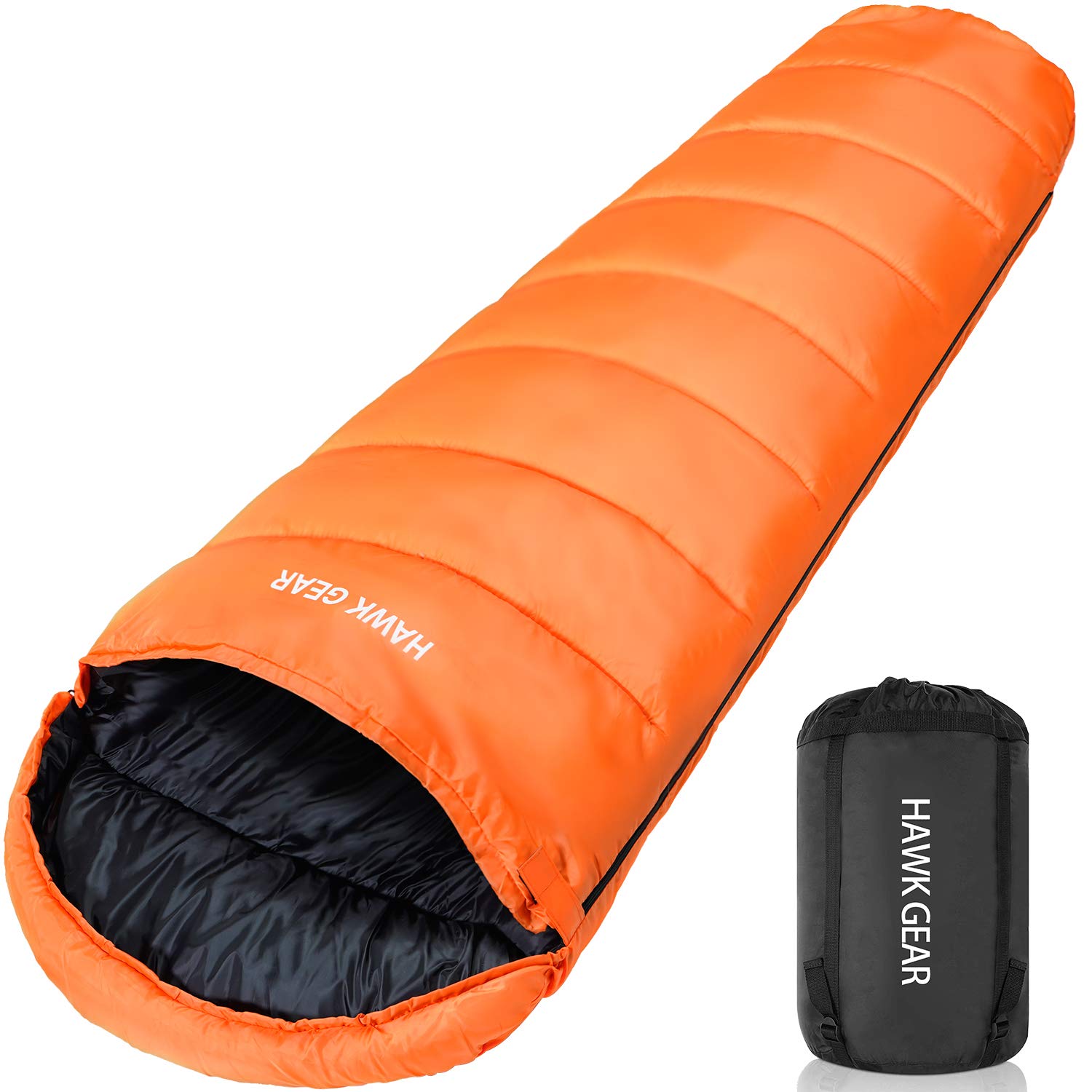 [HAWK GEAR(ホークギア)] 寝袋 シュラフ マミー型 キャンプ アウトドア -15度耐寒 簡易防水 オールシーズン