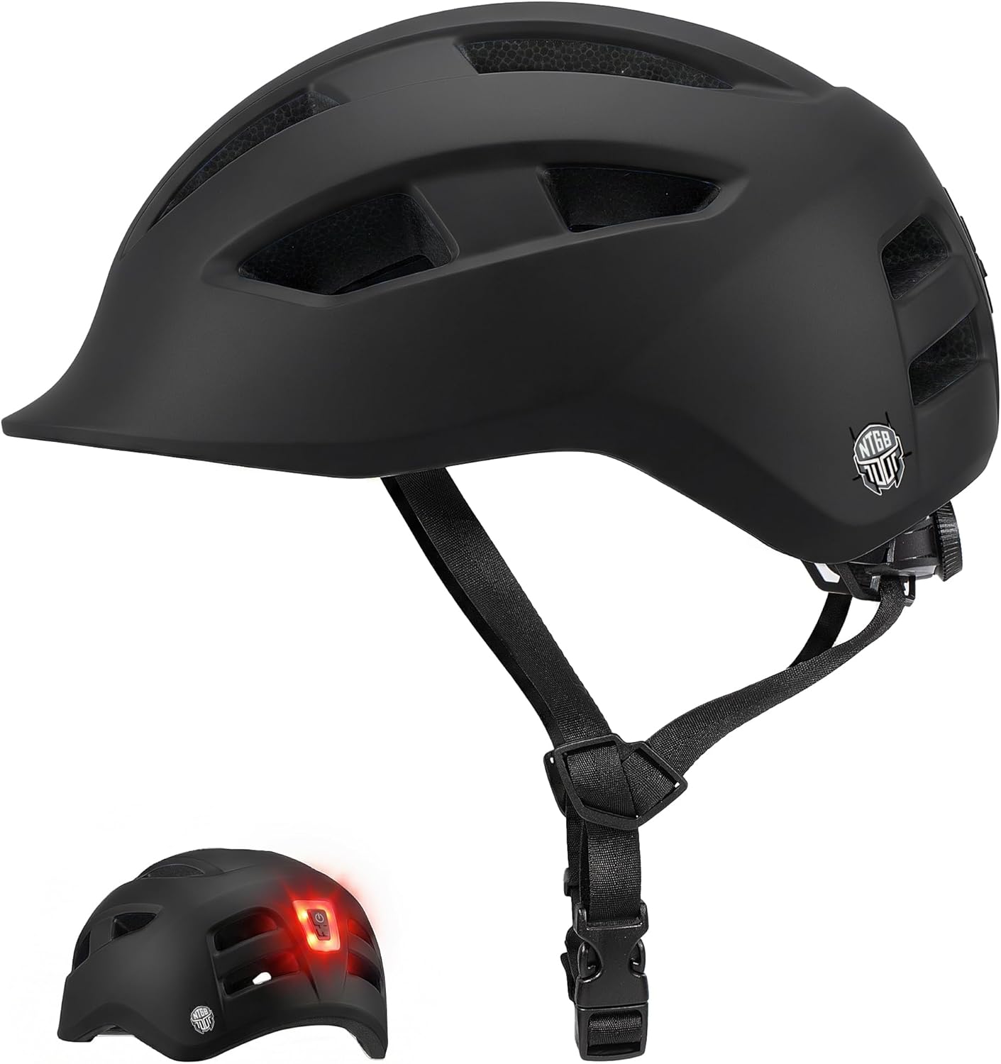 Bike Helmet Adult Men/Women/Youth-USB Rechargeable Rear Light Electric Scooter Helmet with CPSC/ASTM Certified Adjustable Lightweight Design for Road Trail Urban&Recreational Riding