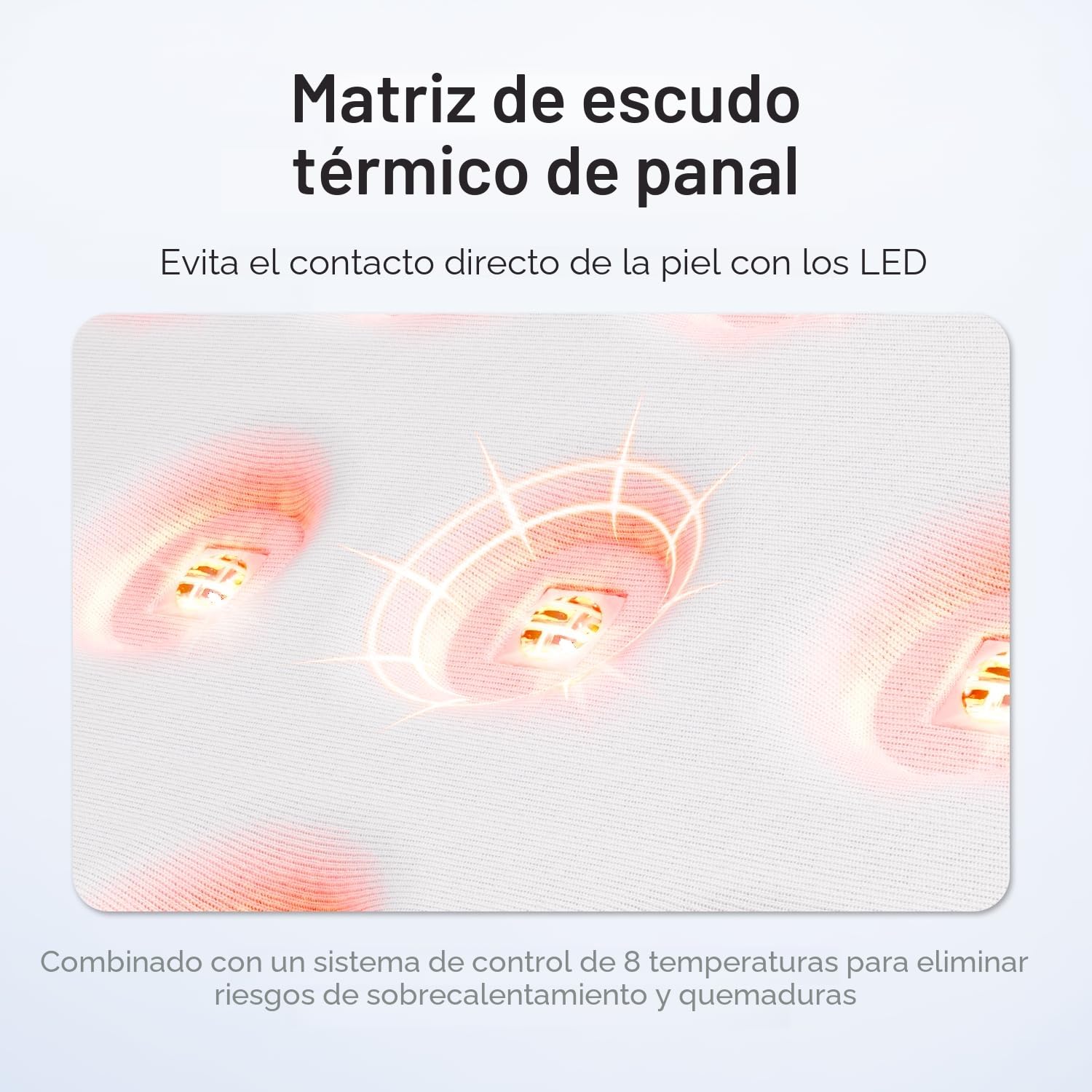 Máscara LED Facial 4 en 1 - Terapia de Luz Roja e Infrarroja Aprobada por la FDA - Dispositivo de Fototerapia Profesional para Acné y Arrugas, Cuidado Facial y Corporal (Azul)