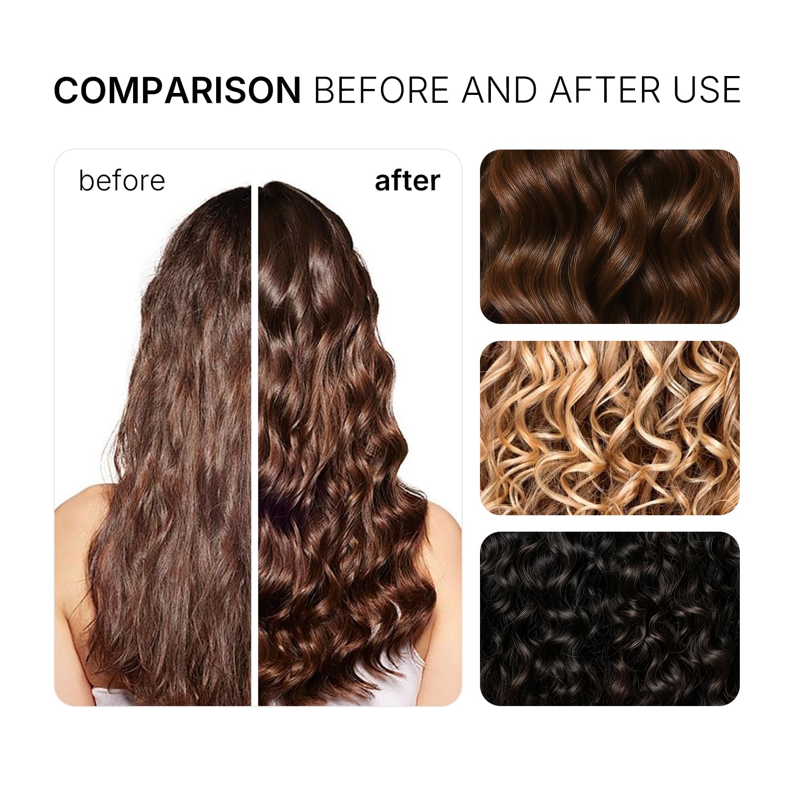 Karseell Crema Definidora de Rizos 500 ml – Crema de Rizos para Cabello Rizado y Ondulado, Hidratante, Anti Encrespamiento y Fijación Flexible