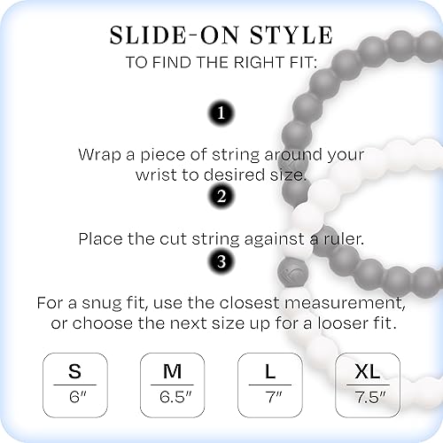 Miniatura 4 de Lokai Silicone Beaded Bracelets for Men & Women - Black & White Matching Bracelets, Couples Friendship Bracelets - Jewelry Fashion Bracelet