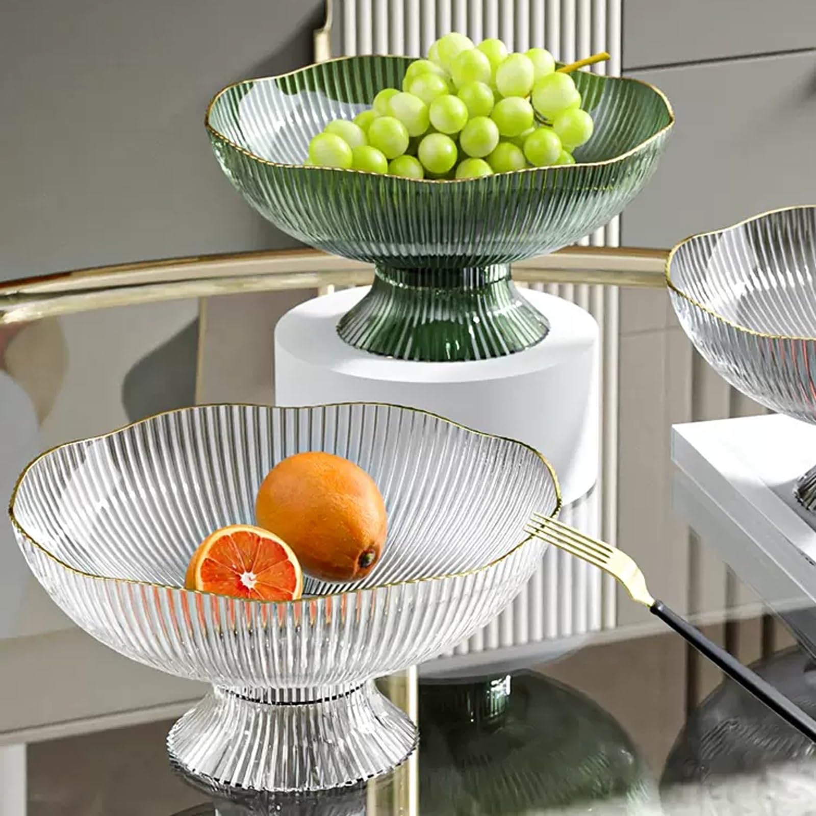 Gennua Kitchen Cesto di frutta in bambù per bancone della cucina e oltre, elegante porta frutta